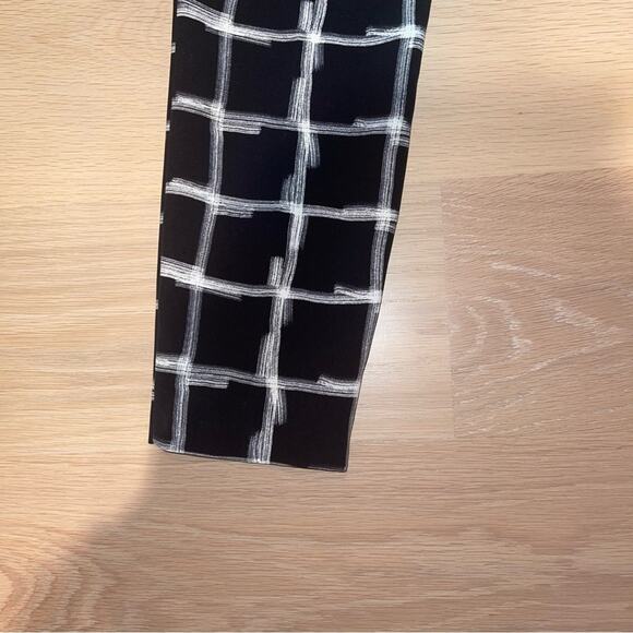 Topshop Windowpane Print Crepe Cigarette Pants 6 - Picture 11 of 12